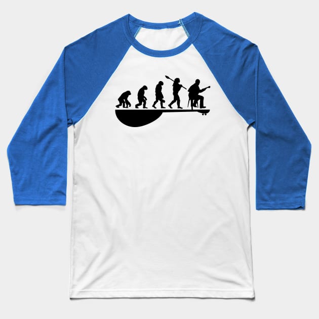 Great Mandolin Evolution Men Country Music Baseball T-Shirt by DesignHND